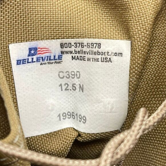 Belleville C390 Hot Weather Military Combat Boots Coyote Leather Mens 12.5 N main image 10